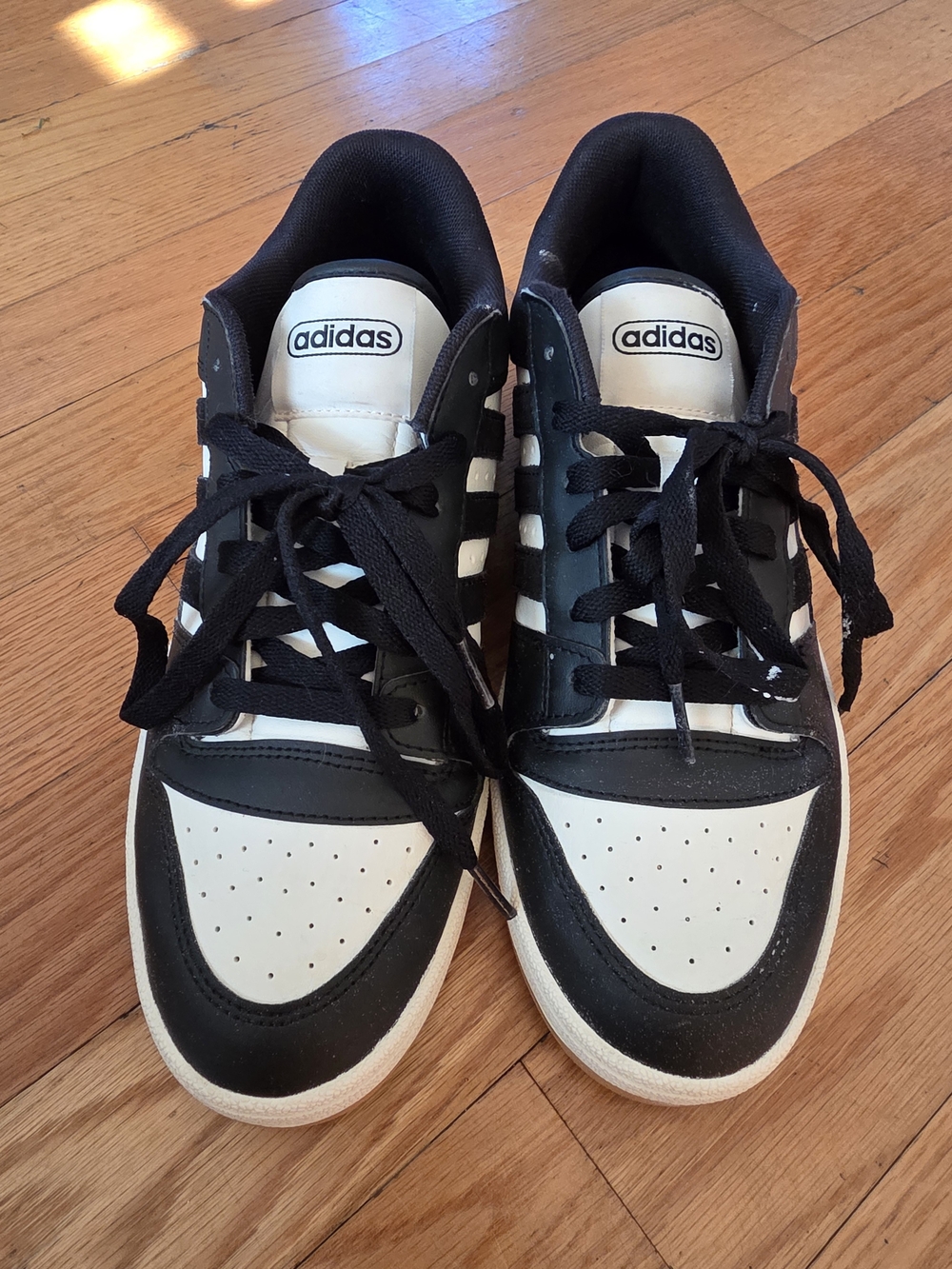Adidas Break Start Low Sneakers Black White Gum SIZE 9